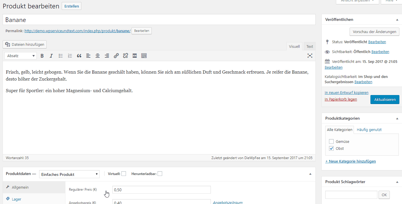 Woocommerce Produkte