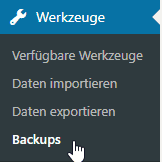 Backup erstellen mit BackupWordPress